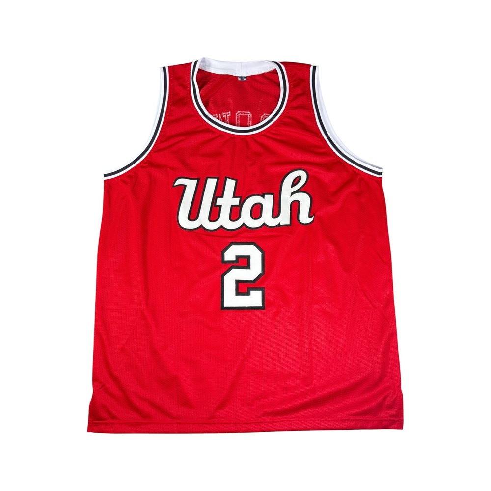 Terrance Brown Signed Utah Jersey Beckett Witnessed Go Utes Inscribed Red Mesh